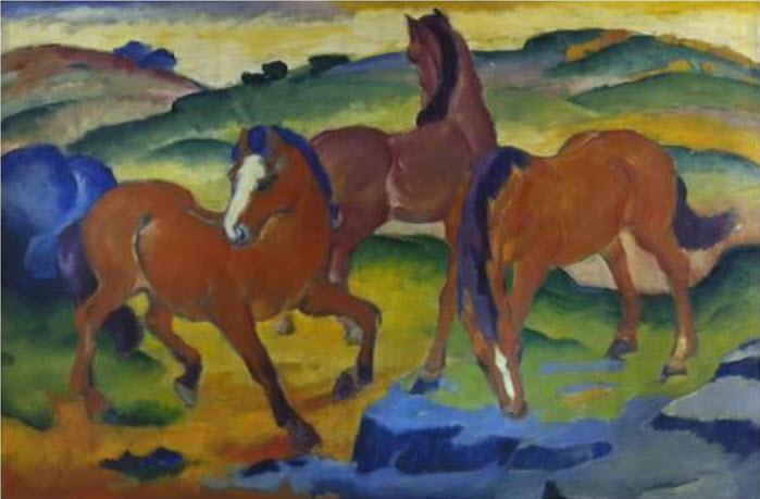 Red Horses by Franz Marc