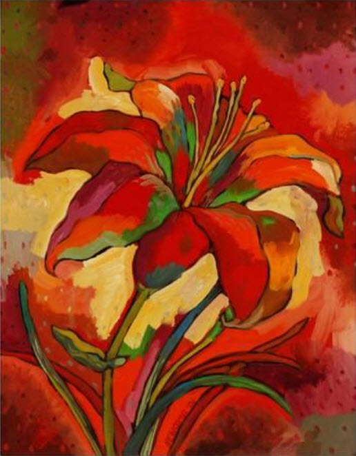 Kandinsky's Day Lily by John Newcomb