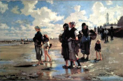 Oyster Gatherers of Cancale by Sargent
