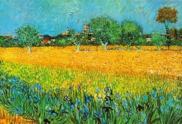 View of Arles with Irises by Vincent van Gogh