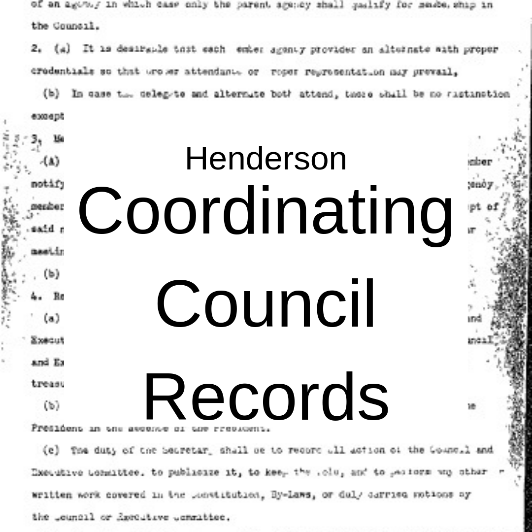 Henderson Coordinating Council Records